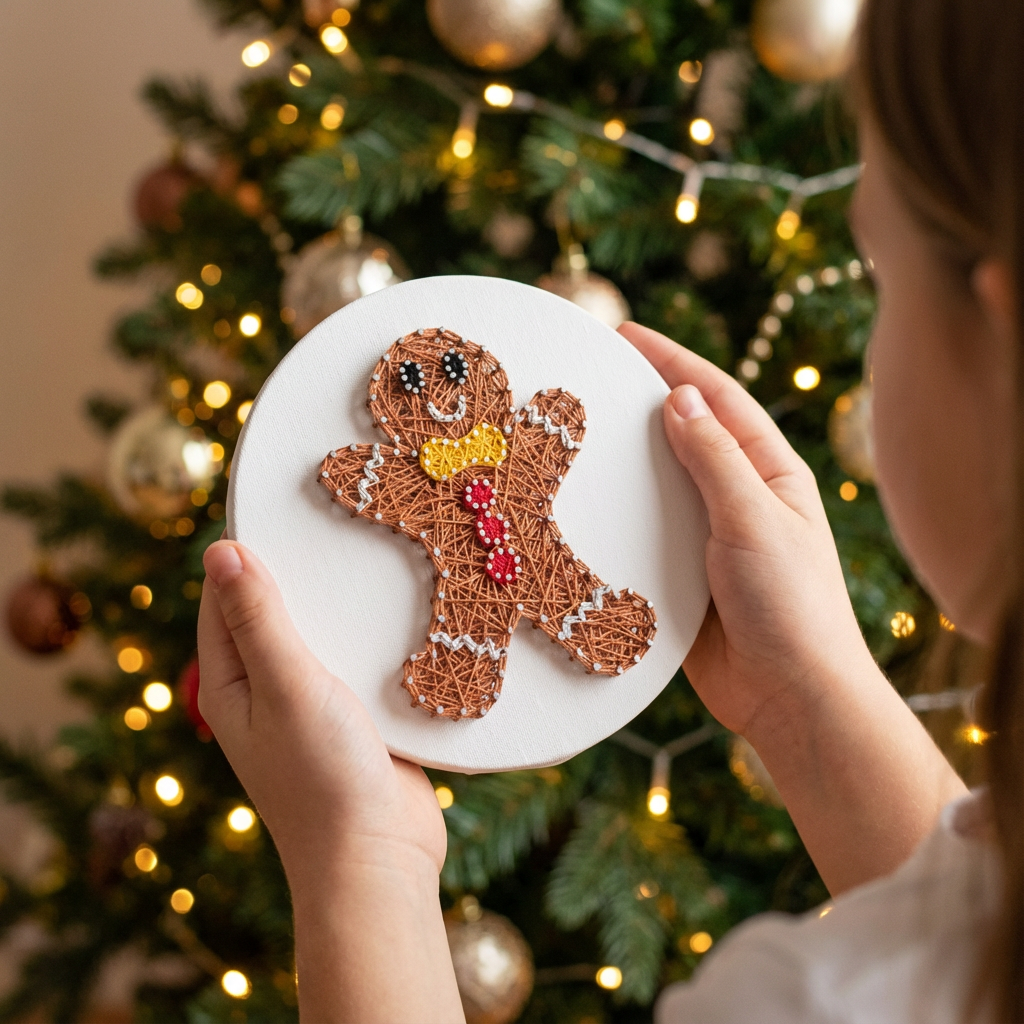 Набір для створення картини у техніці String Art «Різдвяне печиво»