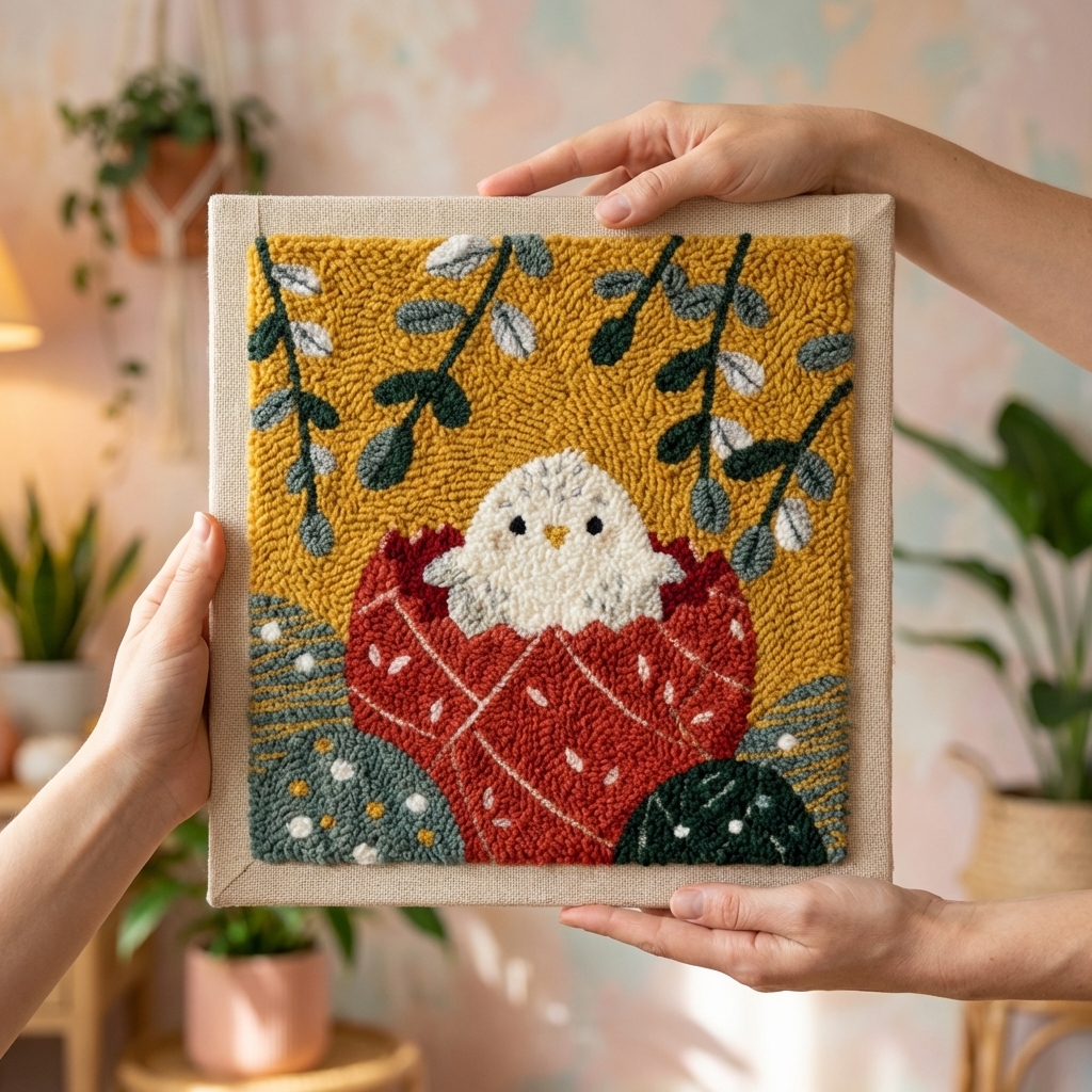 «Великоднє ципля» Набір для килимової вишивки