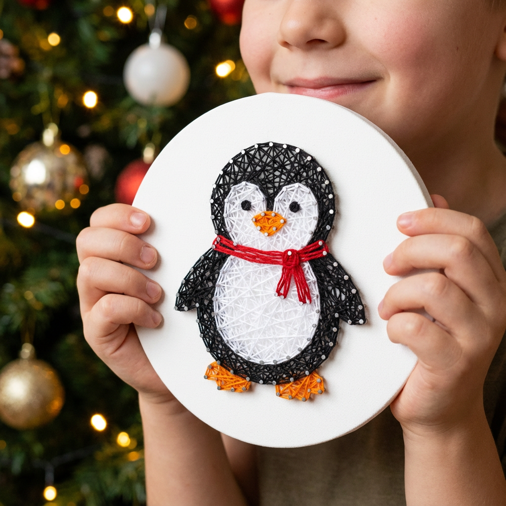 Набір String Art "Пінгвін" діаметр 20 см