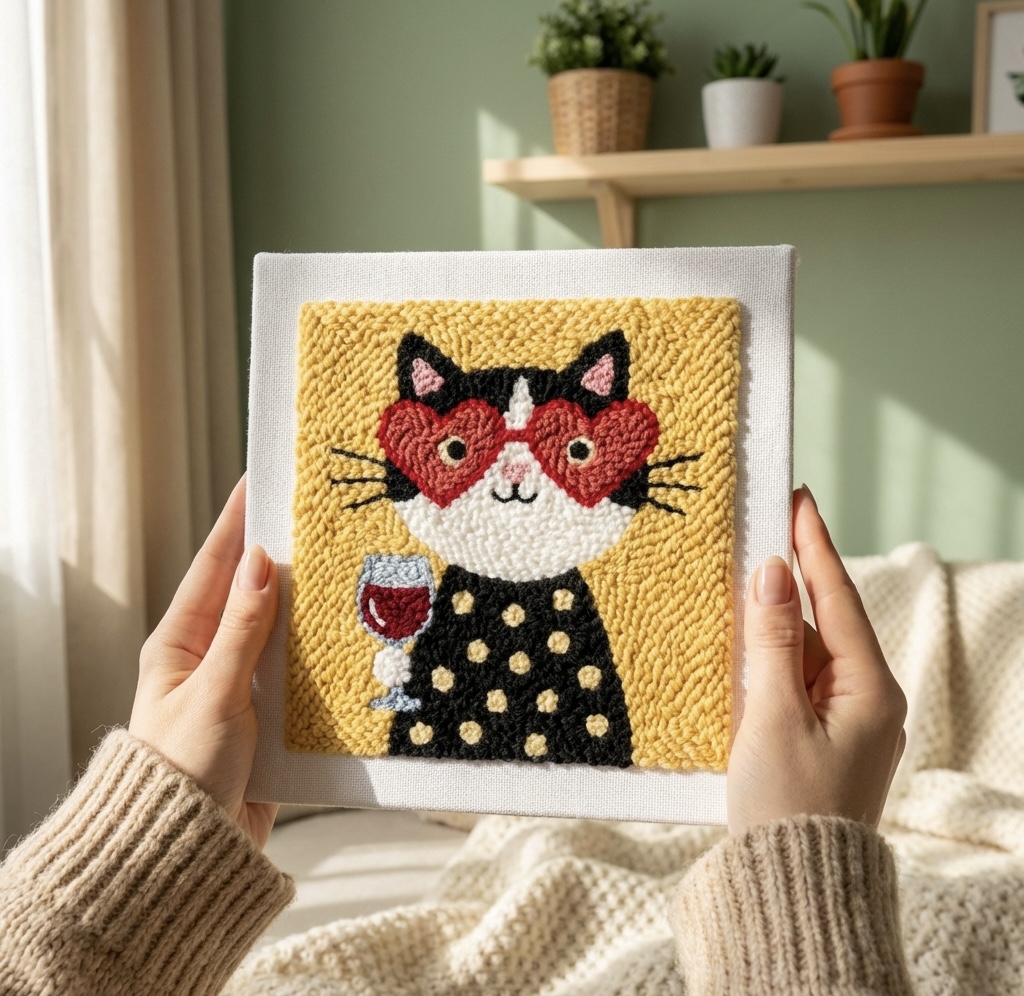 «Кішечка Рая» Набір для килимової вишивки