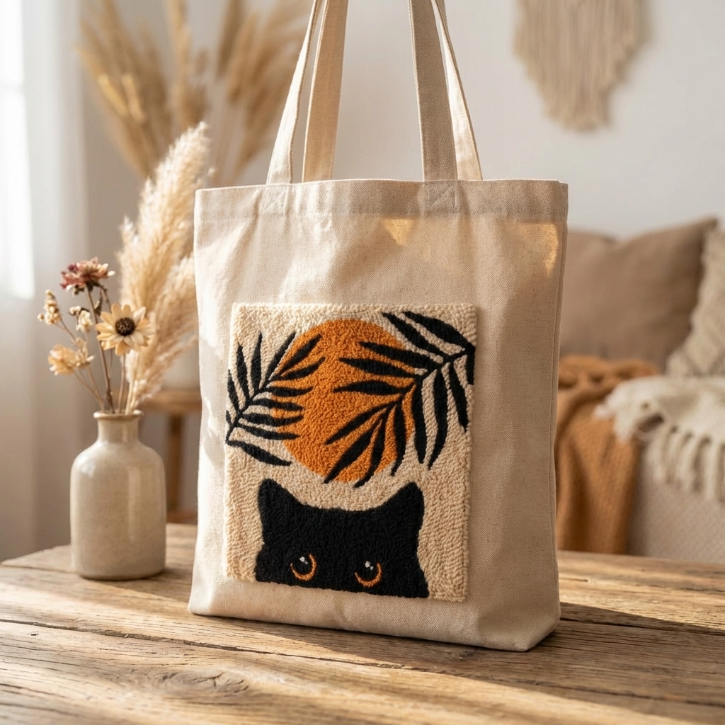 «Кіт мур кіт» Набір для шопера в техніці килимової вишивки