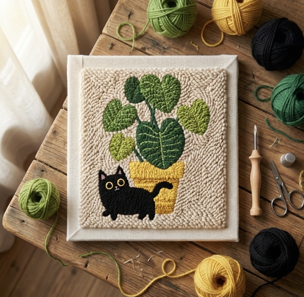 «Кіт бешкетник» Набір для килимової вишивки