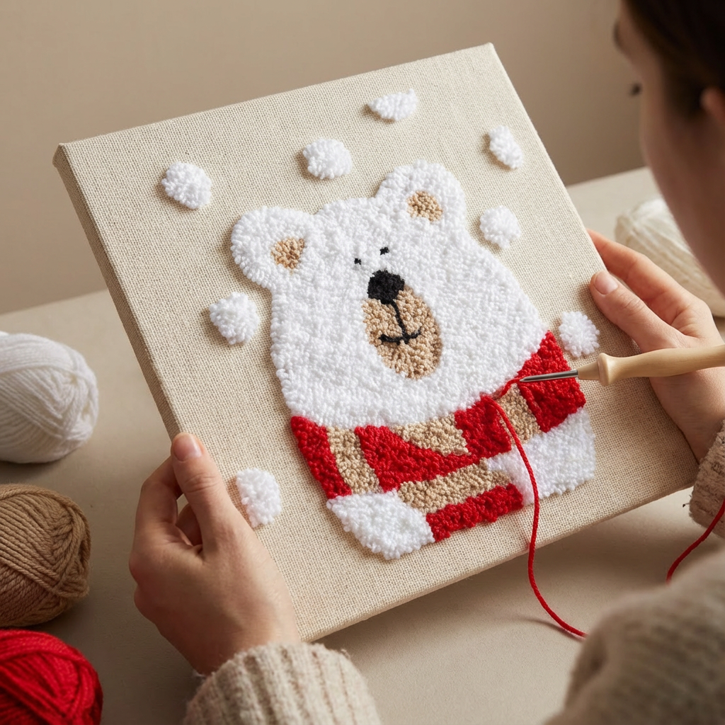 «Тедді» Набір для створення картини в техніці килимкова вишивка