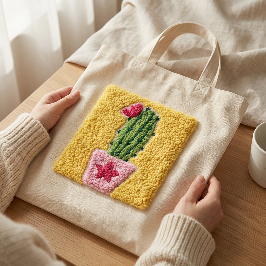 «Кактус» Набір для шопера в техніці килимової вишивки