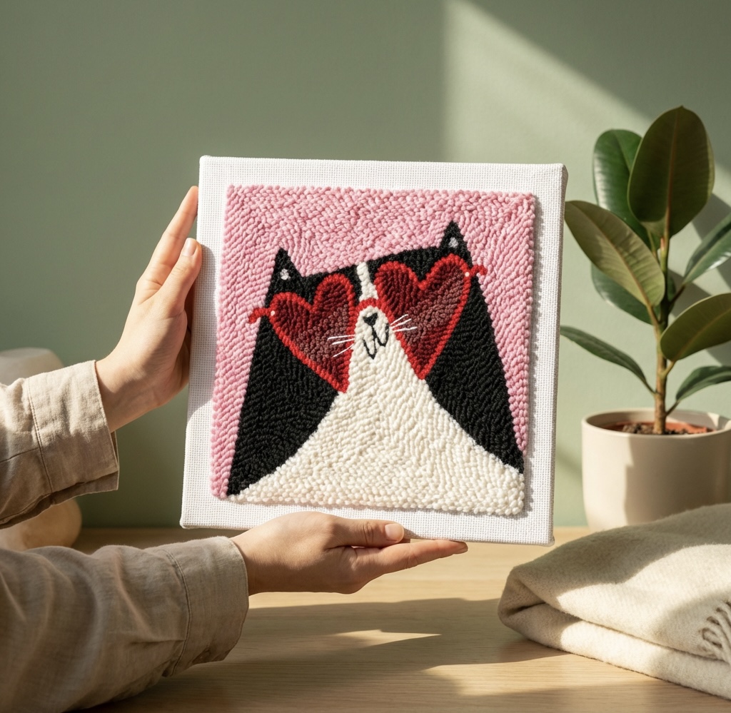 «Вайбовий кіт» Набір для килимової вишивки