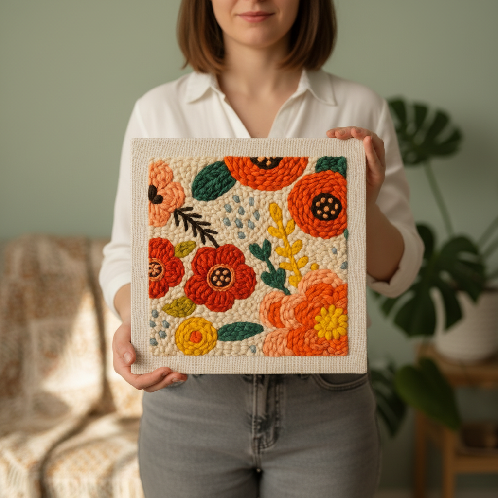 «Квітуча» Набір для килимкової вишивки