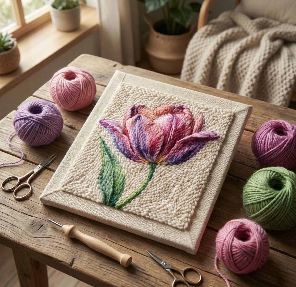 «Мальовничий тюльпан» Набір для килимової вишивки