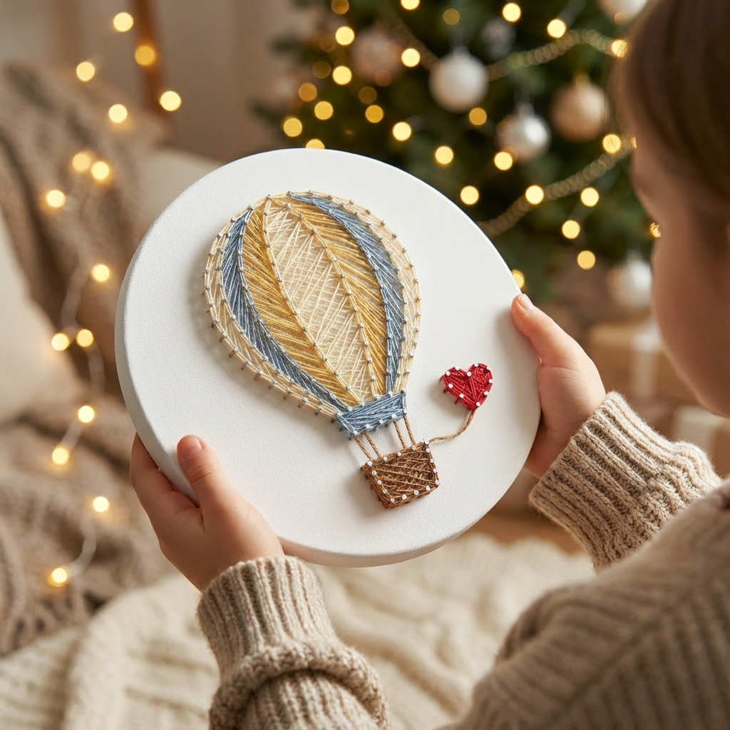 «Повітряна куля» Набір для картини ниткою