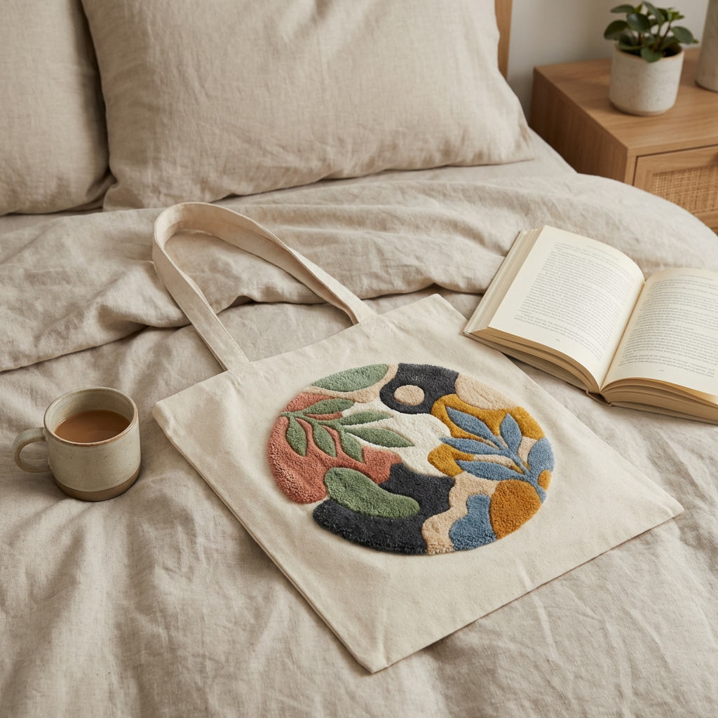 «Листя» Набір для шопера у техніці килимової вишивки