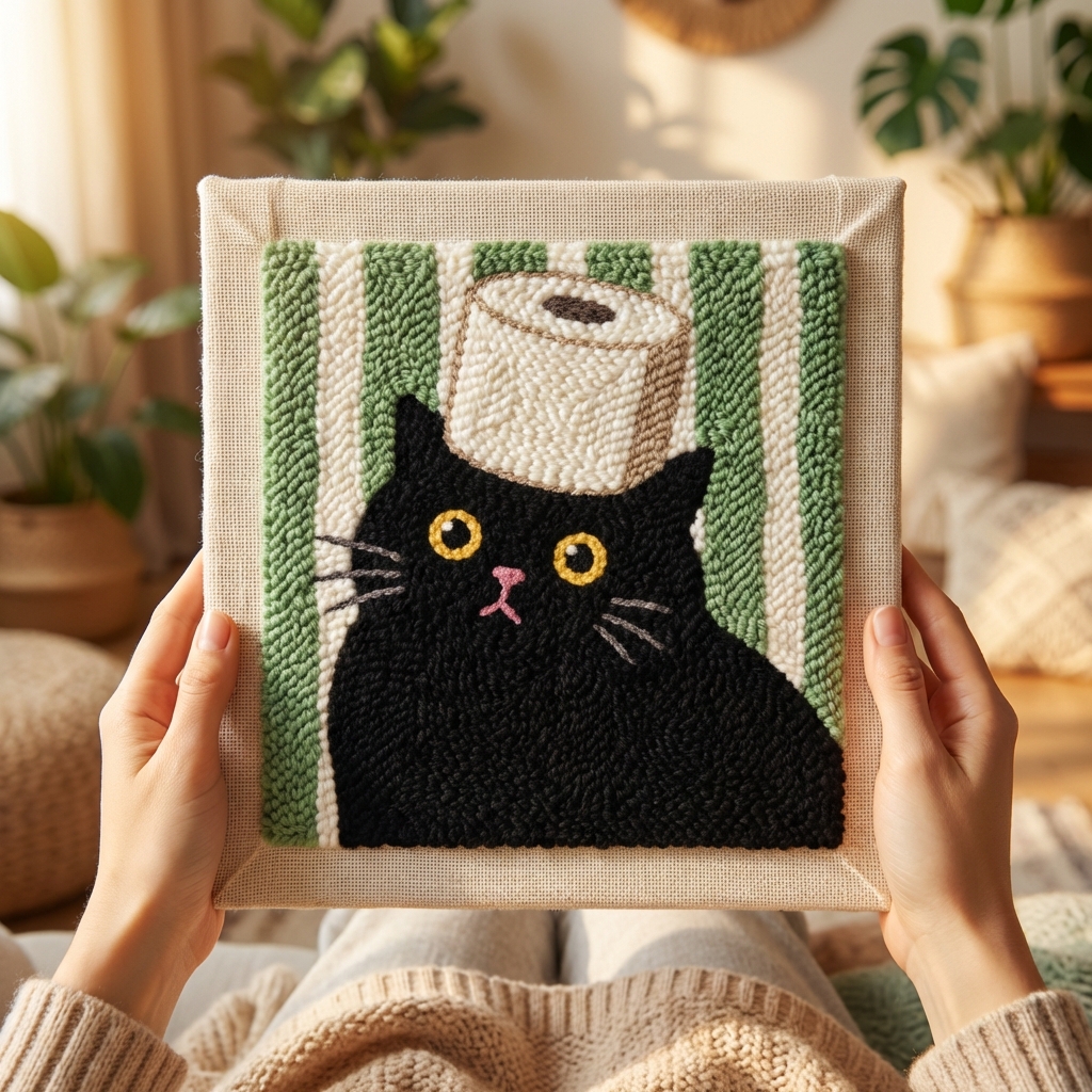 «Задуманий кіт» Набір для килимової вишивки