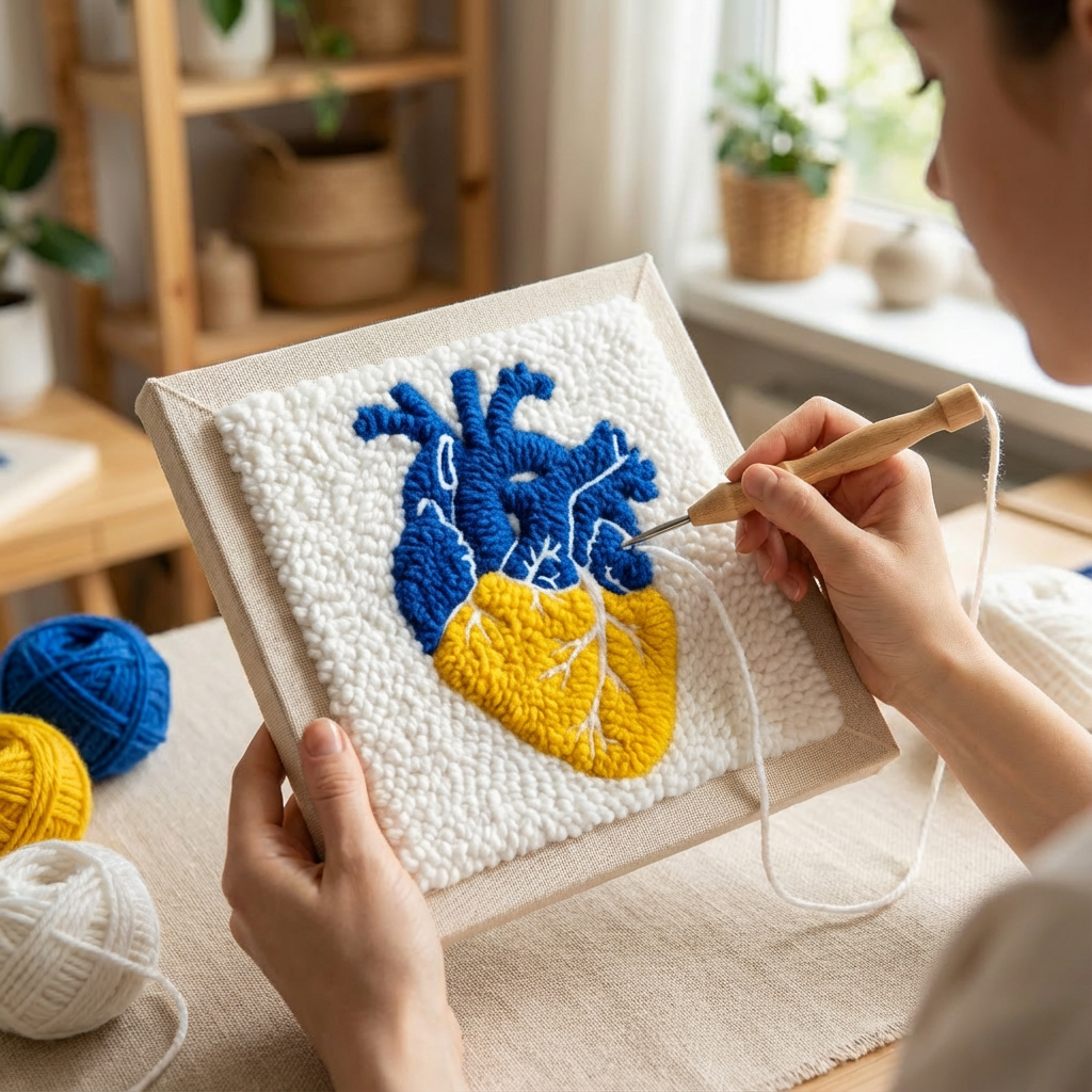 «Серденько» Набір в техніці килимкова вишивка