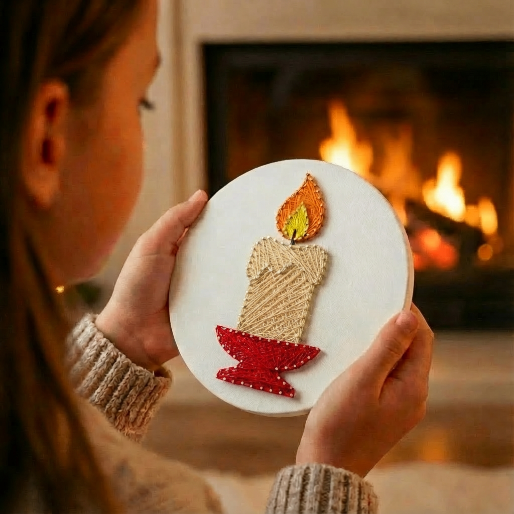 «Полумʼя» Набір для картини ниткою