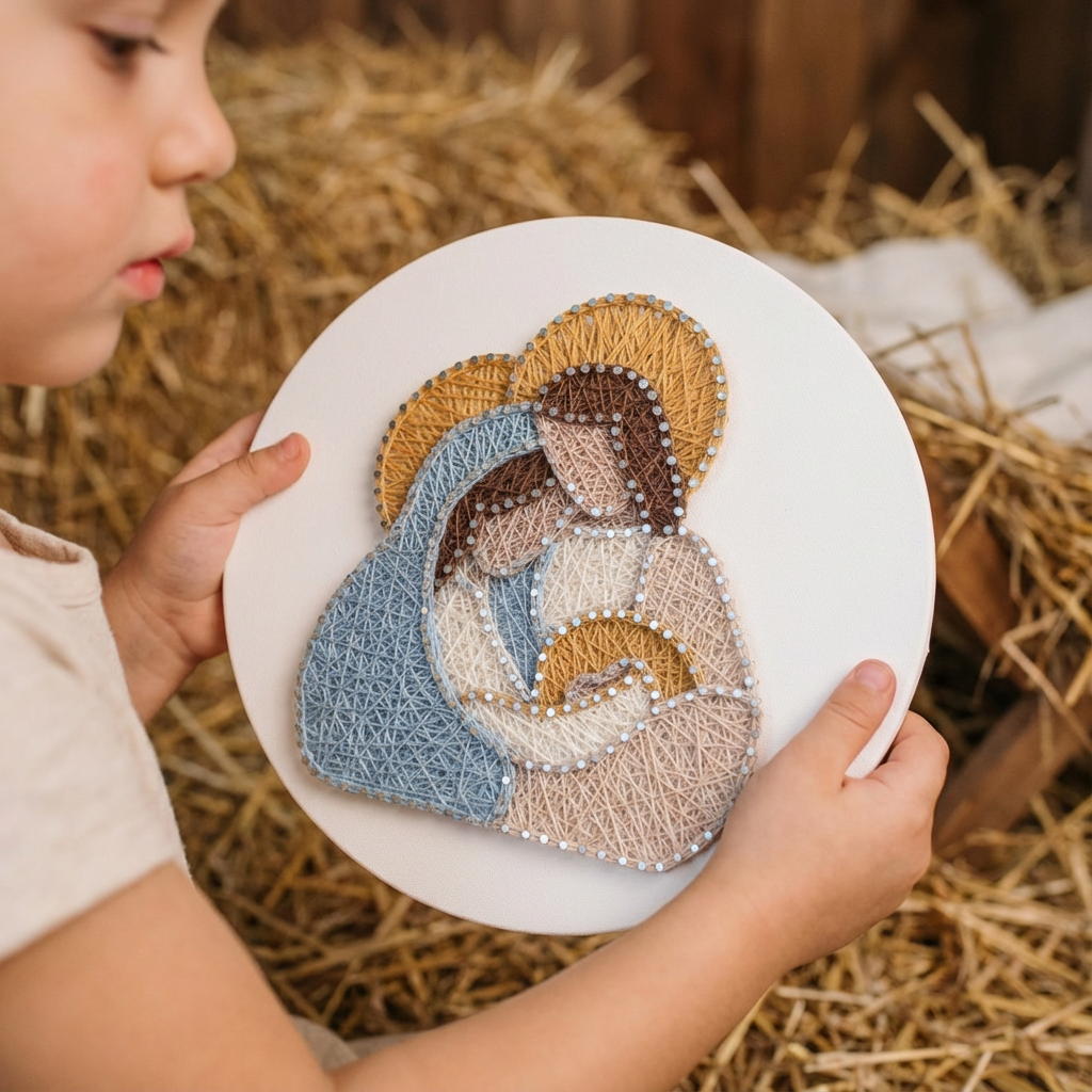 «Свята родина» Набір для картини ниткою