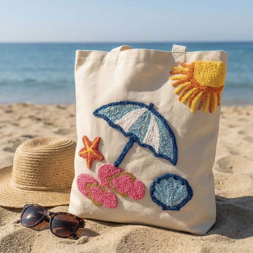 «Пляжний сезон» Набір для шопера в техніці килимової вишвики