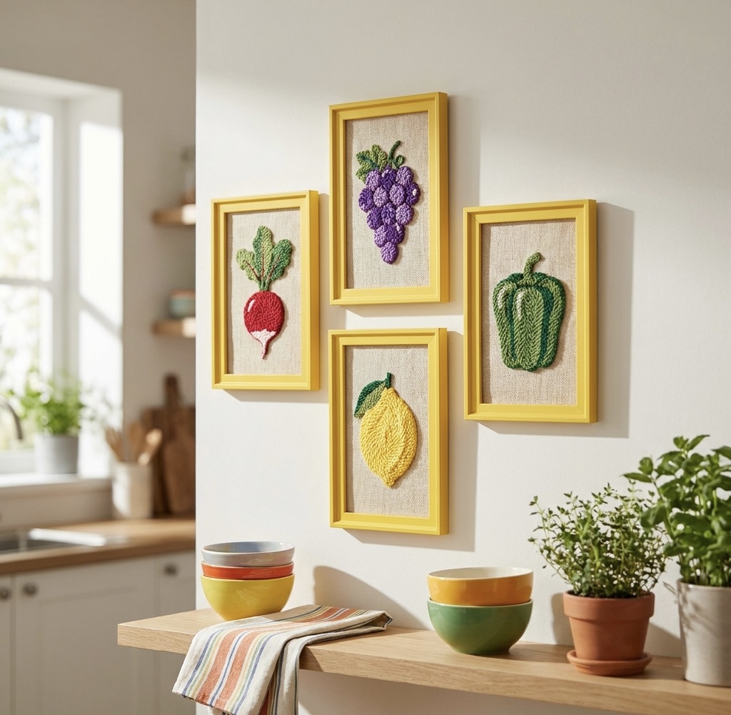 «Городній настрій» Бокс для кухні. Набори килимової вишивки