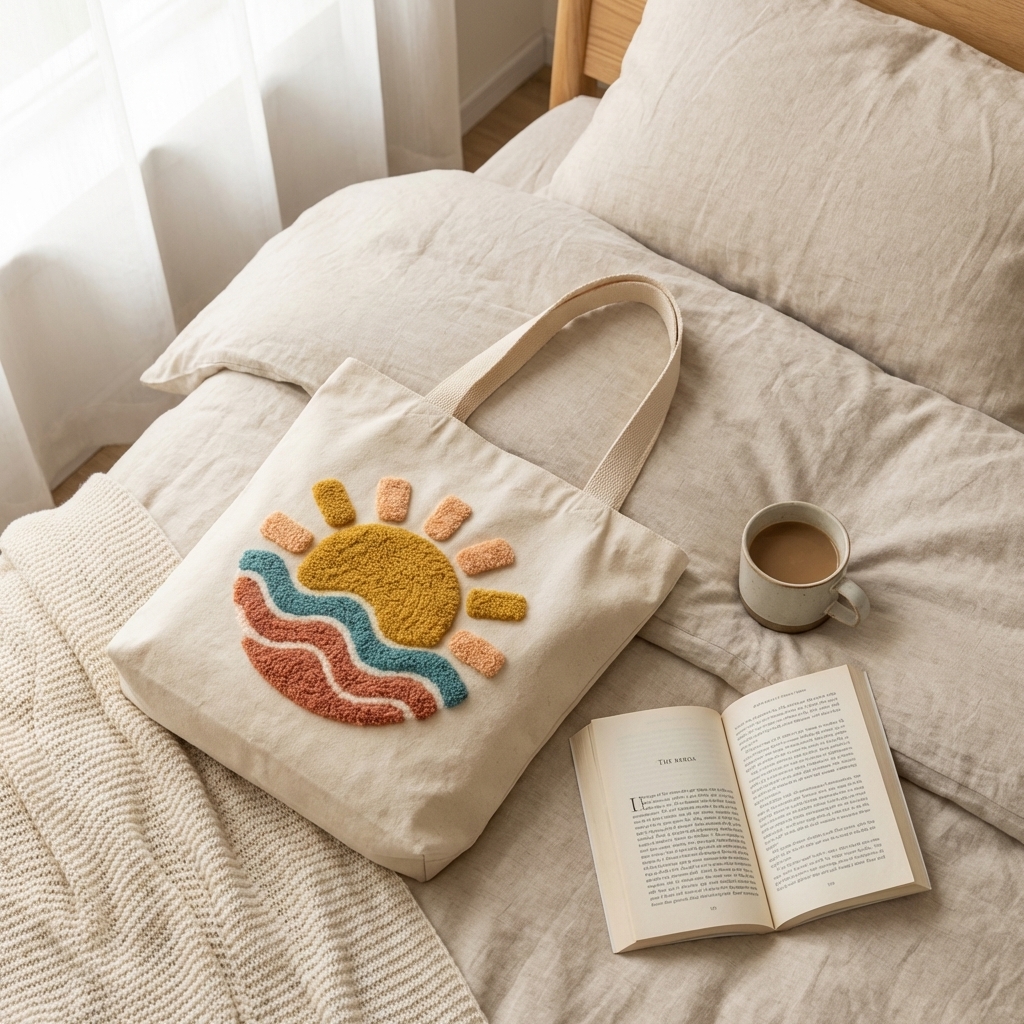 «Пляж» Набір для шопера в техніці килимової вишивки