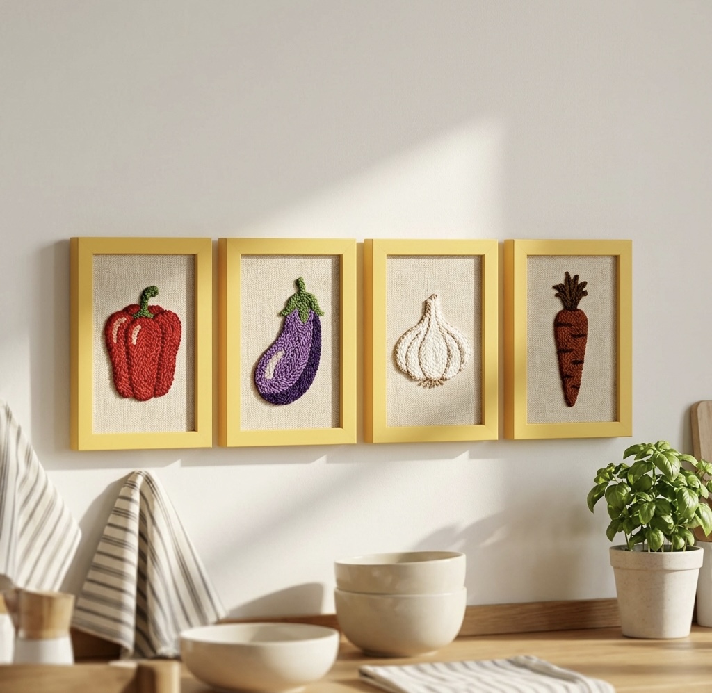 «Овочевий настрій» Бокс для кухні. Набори килимової вишивки