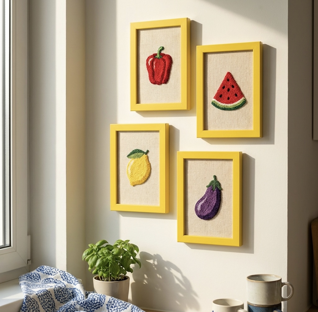 «Соковитий настрій» Бокс для кухні. Набори килимової вишивки