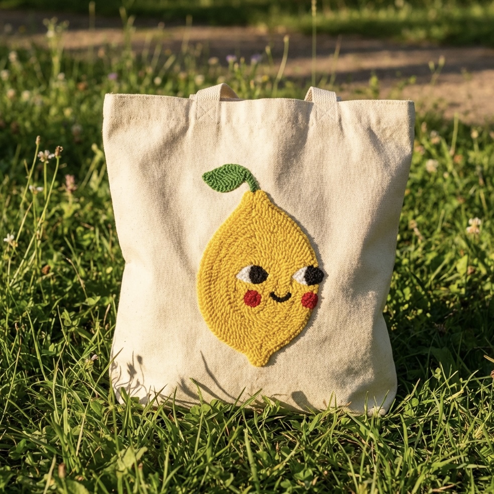 «Лимончик» Набір для шопера в техніці килимової вишивки