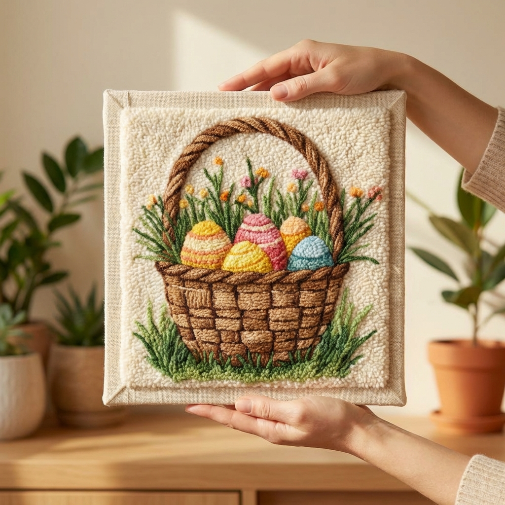 «Великодній кошик» Набір для килимової вишивки