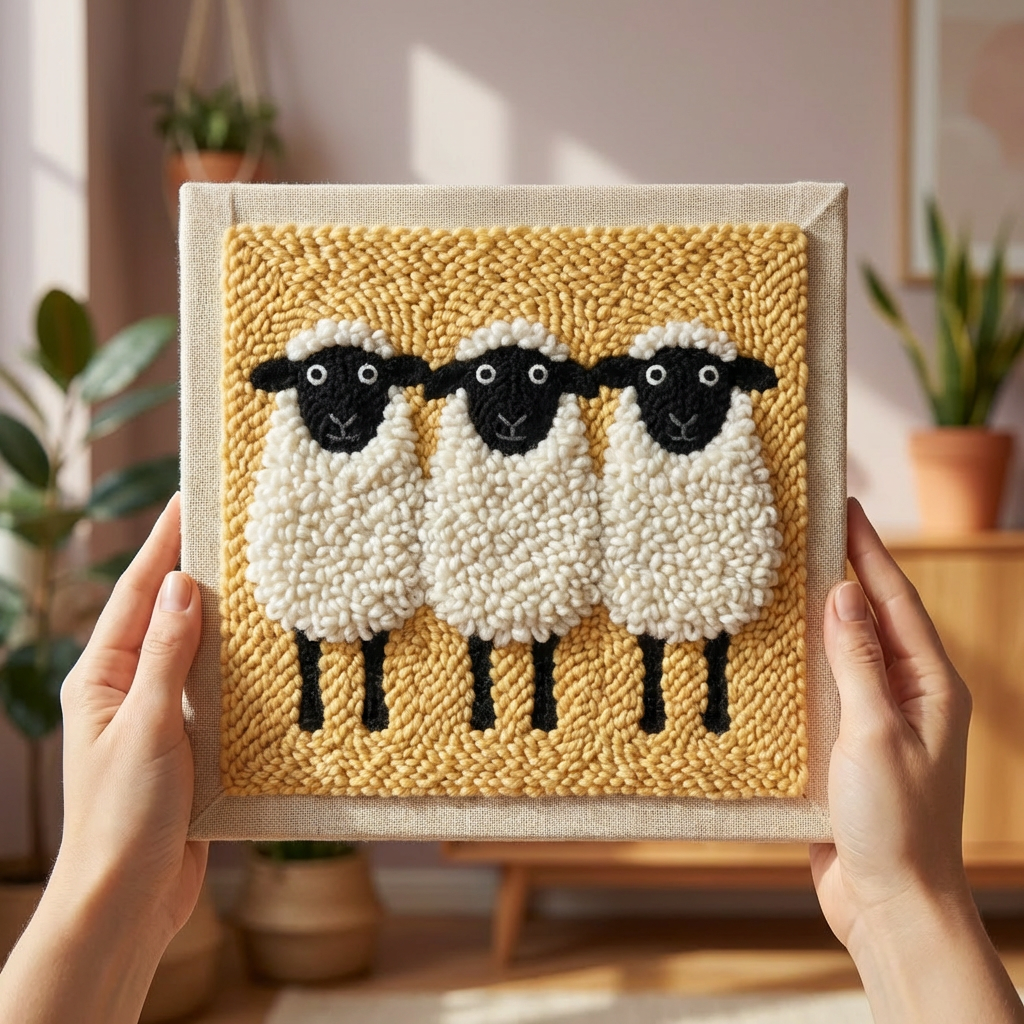 «Овечки» Набір для килимкової вишивки