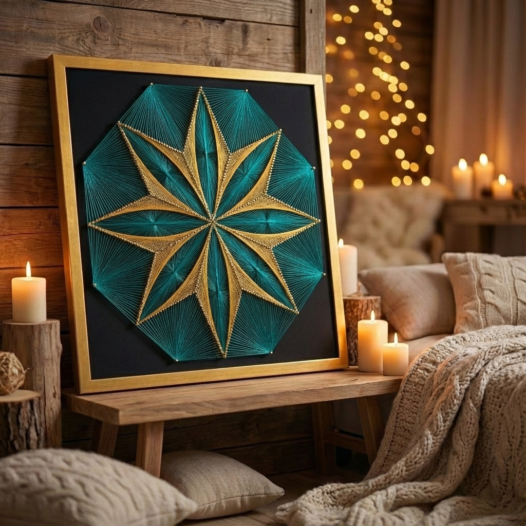 Набір String Art "Shining flower" розмір 50х50 см