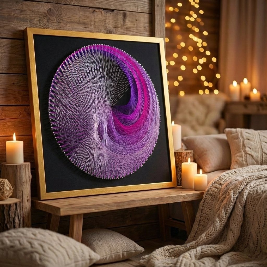 Набір String Art "Colored spiral" розмір 50х50 см