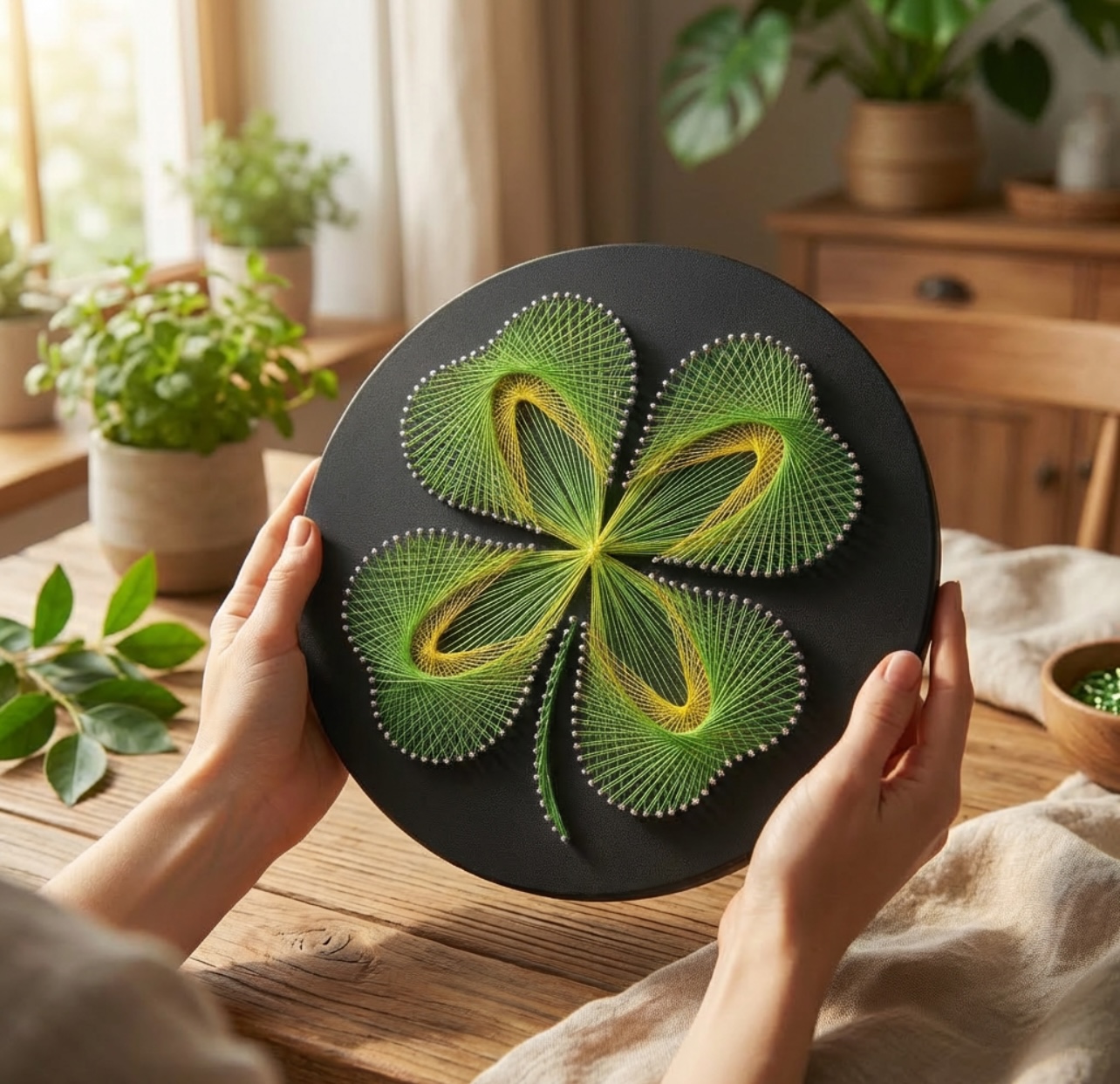 Набір String Art "Конюшина вдачі" діаметр 30 см