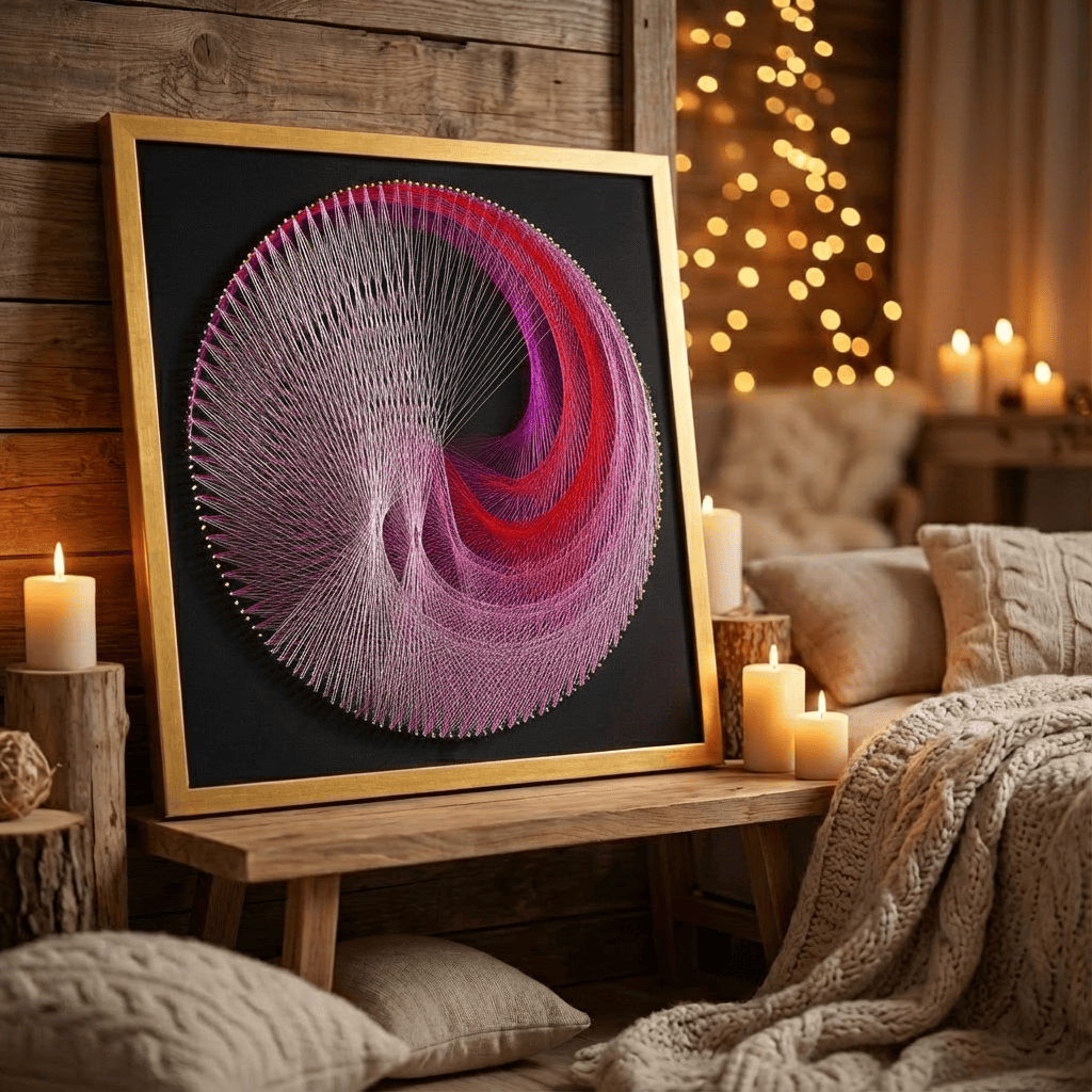 Набір String Art "Colored spiral" розмір 50х50 см