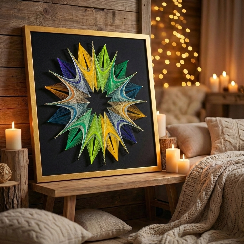 Набір String Art "Shining flower" розмір 50х50 см