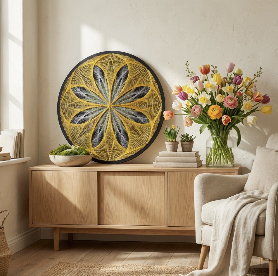 Набір String Art "Золоте сонце" розмір 50 см