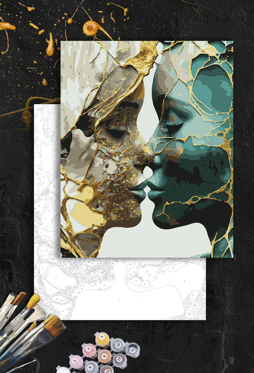 ЗОЛОТА Картина по номерам колекції "Art Millennium" на полотні із золотими акрил.фарбами "Романтика"