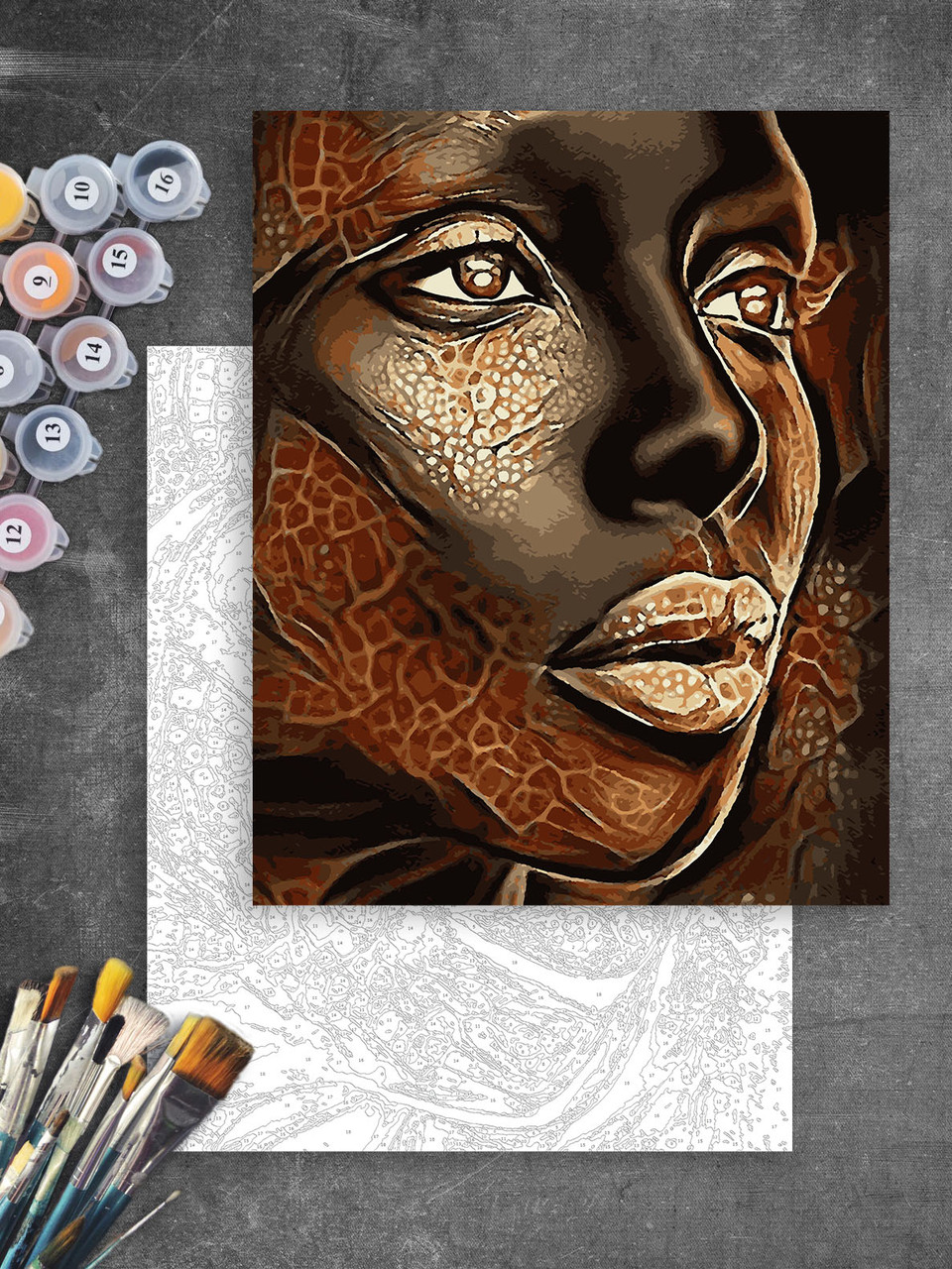 ЗОЛОТА Картина по номерам колекції "Art Millennium" на полотні із золотими фарбами "Портрет"