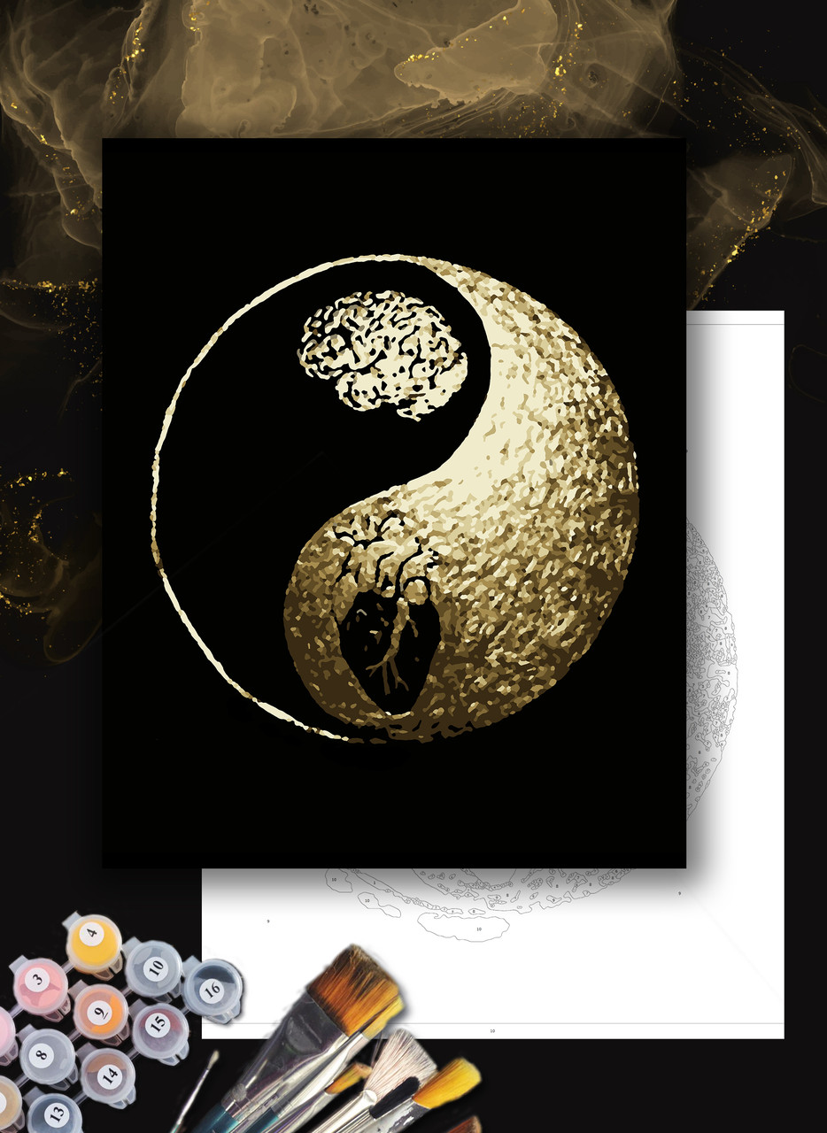 ЗОЛОТА Картина по номерам колекції "Art Millennium" на полотні із золотими акрил.фарбами "Інь-Янь"